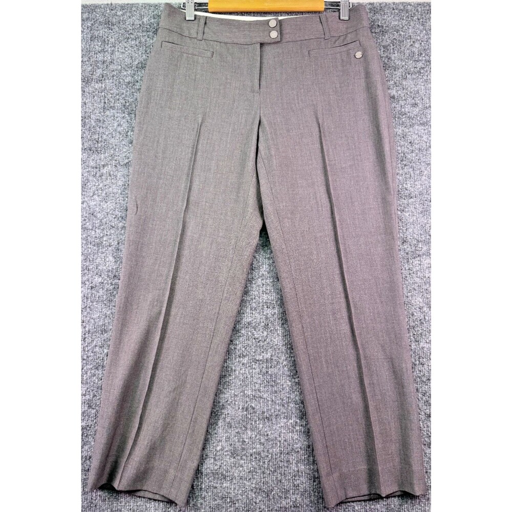 Adrienne Vittadini Studio Women’s 8 Cropped Straight Leg Dress Pants Gray